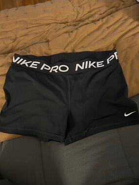 Nike Black Women's Pro Stretch Bike Shorts with Branded Waistband